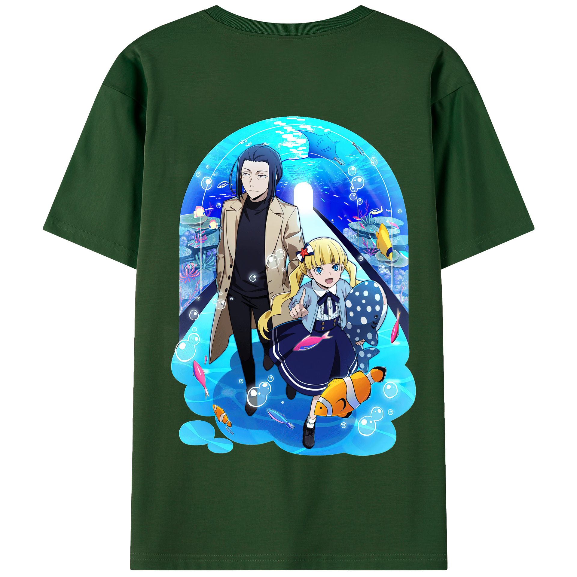 （画像用） 文豪ストレイドッグス Bungo Stray Dogs 綿100％半袖Tシャツ（背面プリント）
